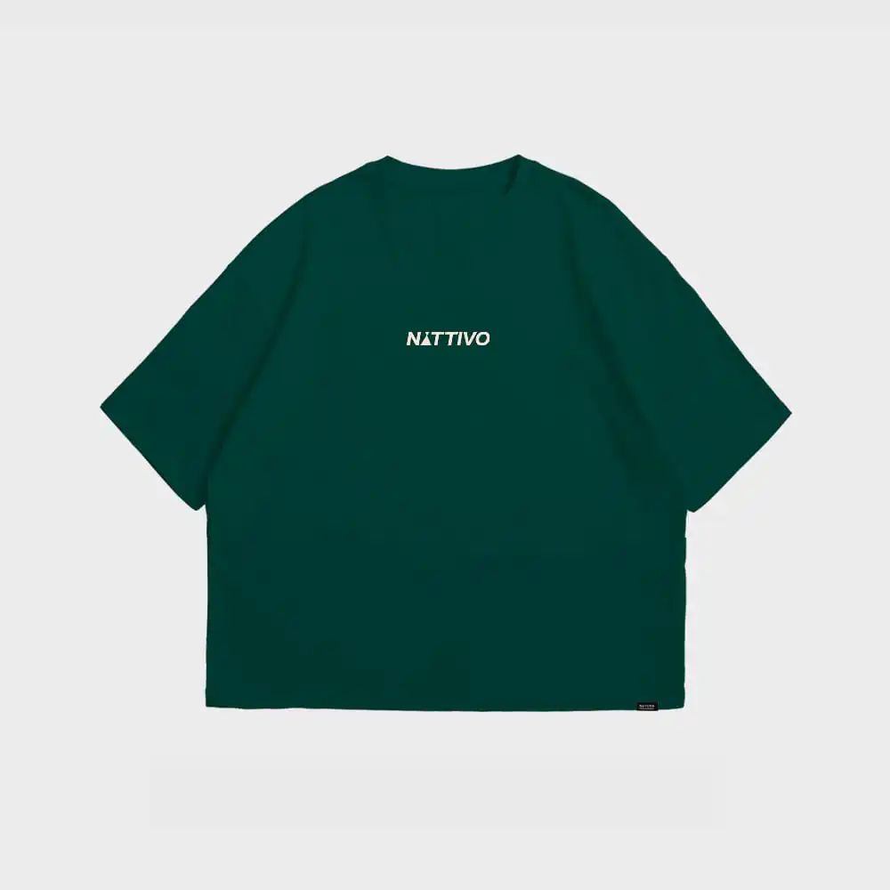 Camiseta Nattivo Boxfit Evergreen S en color verde, ideal para entrenamiento y fitness.