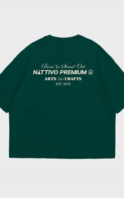 Camisa de boxfit básica Nattivo Premium en color verde oscuro.