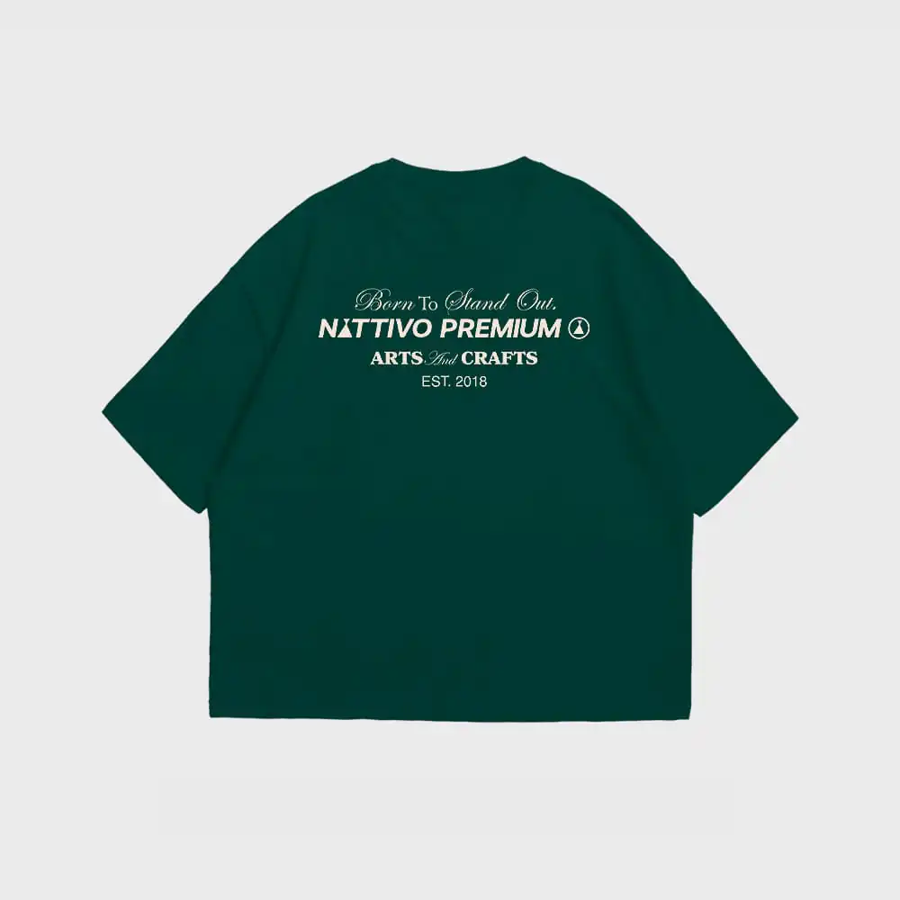 Camisa de boxfit básica Nattivo Premium en color verde oscuro.