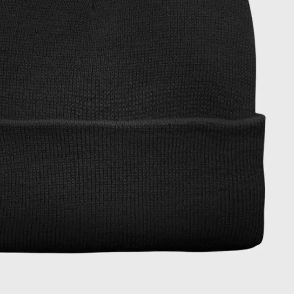 Gorro negro de lana de alta calidad para hombre y mujer. Perfecto para el invierno y estilos casuale.
